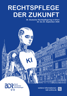 Plakat für den 36. Deutschen Rechtspflegertag 2026 in Erfurt