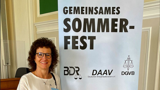 BDR Sommerfest Plakat und Barbara Zwinkau